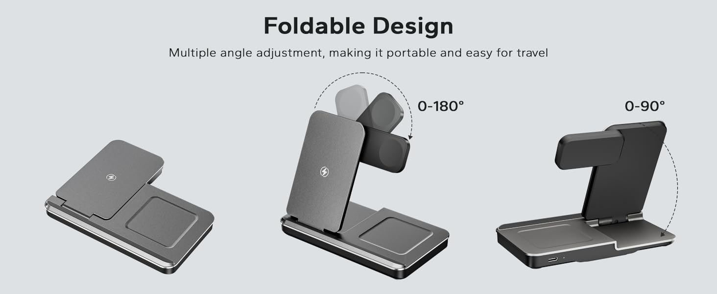 travel charger for iphone and apple watch foldable folding