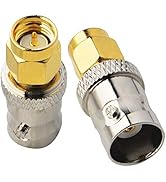 BOOBRIE BNC SMA Coax Connector SMA Male to BNC Female Coaxial Connector Low Loss RF Coax Adapter ...