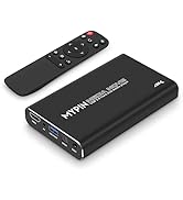4K@30hz USB3.0 HDMI Media Player Support 2.5" SATA HDD with HDMI/AV/Optical Output, Portable H.26...
