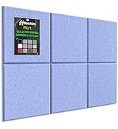 Hsurbtra Cork Board for Wall 24 x 18 Inch, 6 Pack Felt Bulletin Notice Board with Pushpins for Of...