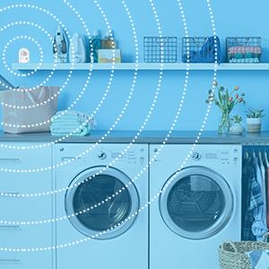 C by GE Wire-Free Motion Sensor sensing motion in laundry room
