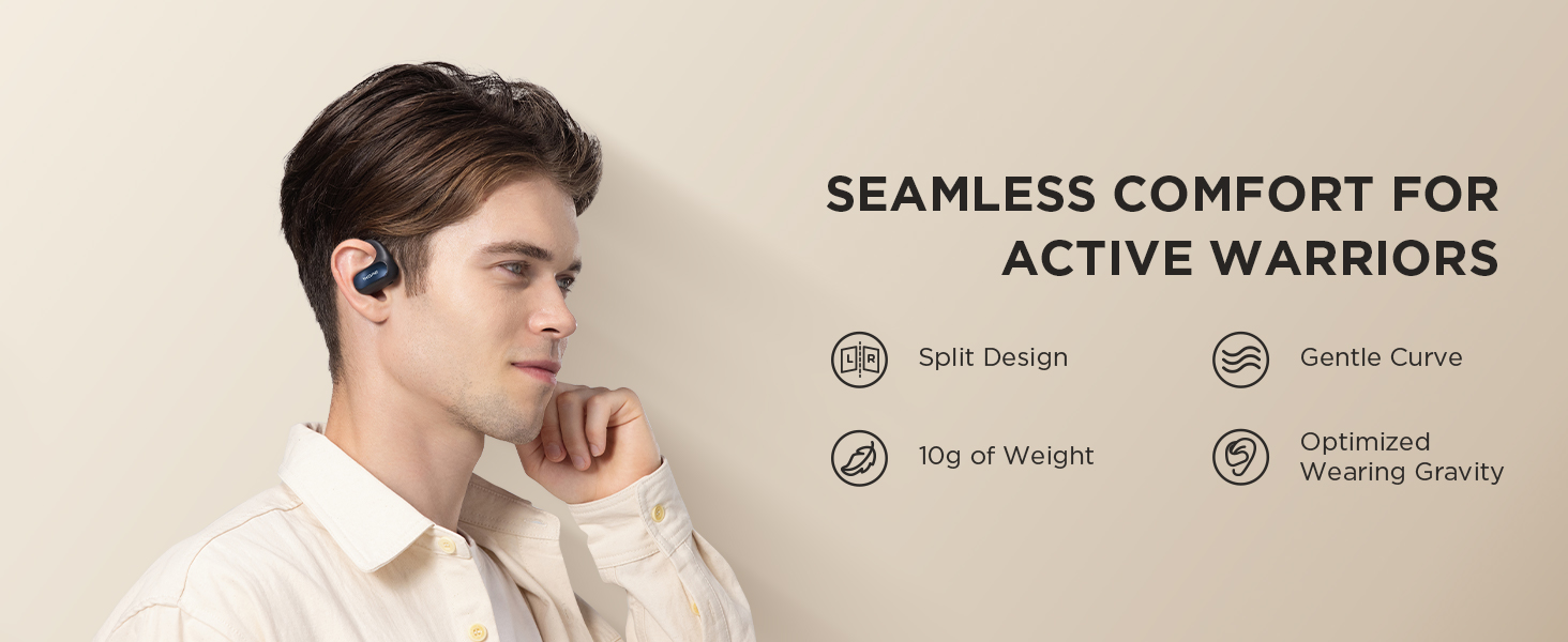 headphone wireless 1More S30 Fit SE bluetooth earbud microphone over android earphones open mic