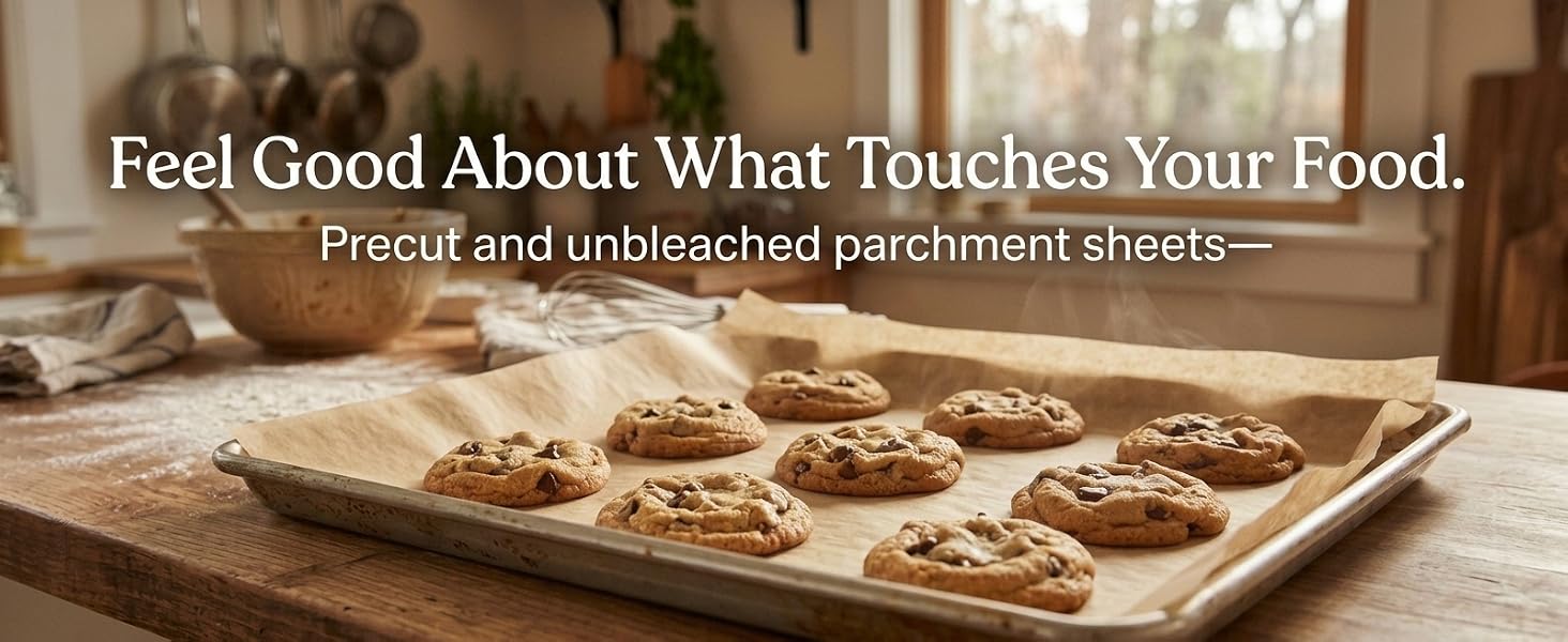Non-Stick Parchment Sheets for Effortless Everyday Cooking