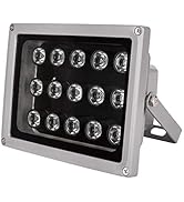 EVERSECU IR Illuminator,850nm 15 LEDs 200ft 60° Infrared Wide Angle IR Illuminator for Night Visi...