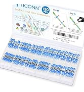 TICONN 150 PCS Solder Seal Wire Connectors, Heat Shrink Connectors, Waterproof and Insulated...