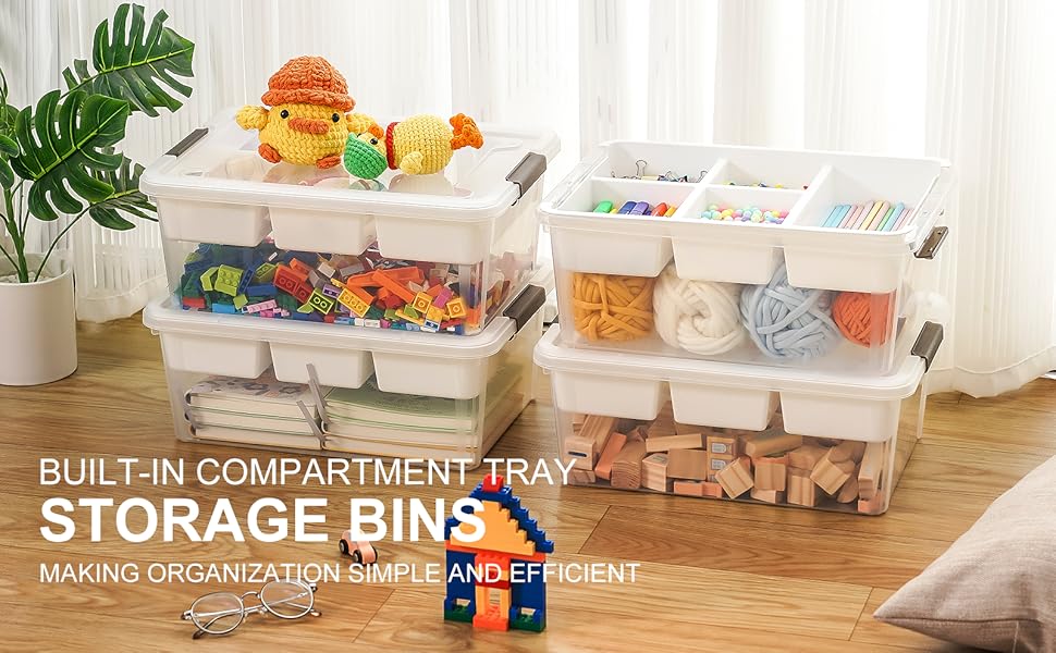 WITH LIDS STORAGE BINS