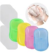 Vonpri Soap Paper Sheets, Mini Portable Disposable Travel Soap Sheets Hand Washing Cleaning Soap ...