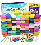 Air Dry Clay 66 Colors, Modeling Clay for Kids, DIY Model Magic Clay, Molding Clay Kit with Sculp...