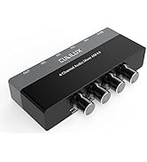 Cubilux AM-K4 6.35mm Audio Mixer [Ultra-Low Noise, HiFi AMP] 4-Channel Line-In 1/4” Mini AUX Mixe...