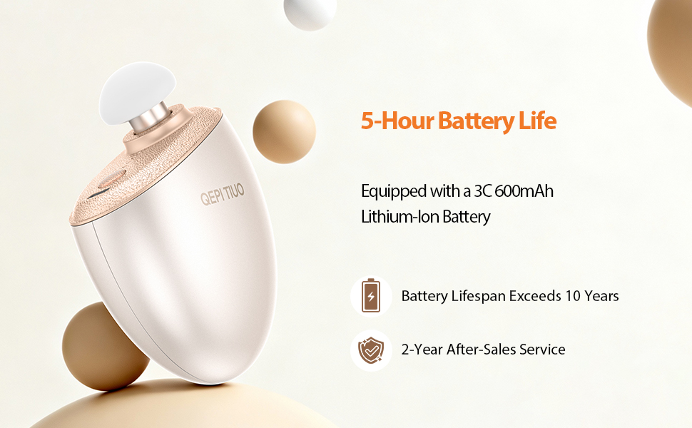5-Hour Battery Life,Equipped with a 3C 600mAh Lithium-Ion Battery