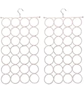 Tosnail Pack of 2 Scarf Hanger Holder Organizer Space Saver for Tie, Belt, Scarves, Socks - White