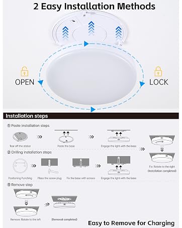 ceiling light no wiring needed