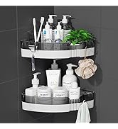 UIFER 2-Pack Corner Shower Caddy Shelves - Bathroom Storage Organizers for Shampoo, Conditioner, ...