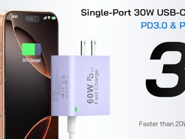 Single-Port 30W USB-C Fast Charger