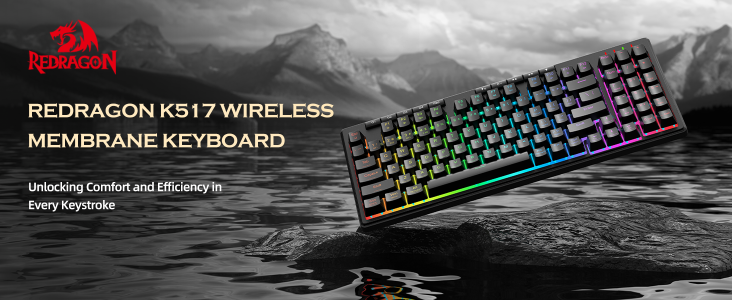 banner K517 wireless mechanical-like feel membrane keyboard