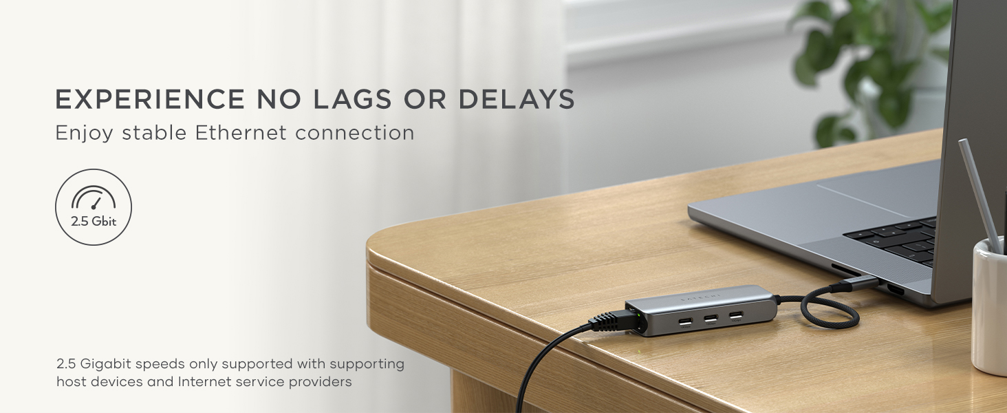 4-in-1 USB-C Hub with 2.5 Gigabit Ethernet