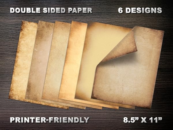 Faux Parchment Stationary set