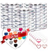 ARTLYMERS 16 Colors Heart Watercolor Paint Set, 24 Pack Washable Valentines Water Color Paint Set...