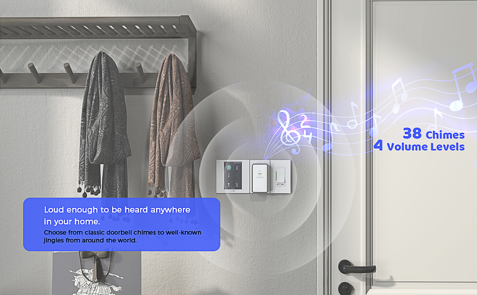 Loud enough to hear throughout the house