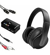 HomeSpot Wireless Over-Ear Headphones Transmitter Set for TV Movie Bluetooth 5.3 aptX LL No Delay...