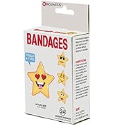 BioSwiss Bandages, Star Shaped Self Adhesive Bandage, Latex Free Sterile Wound Care, Fun First Ai...