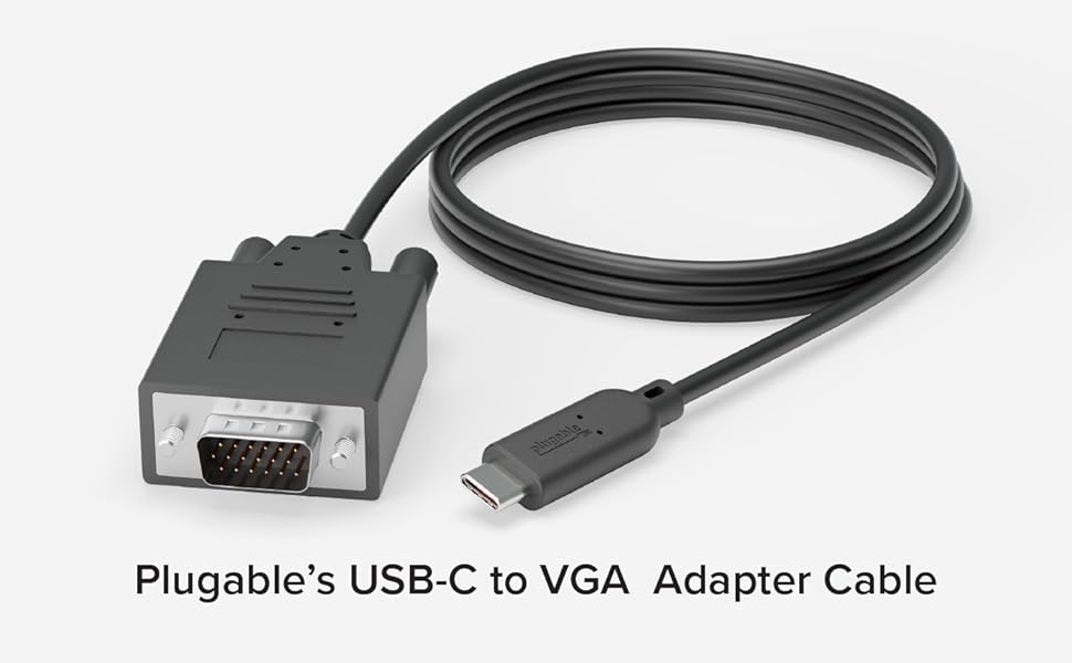 Close up of USB-C to VGA Cable