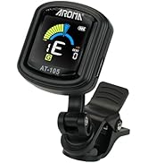 Aroma Guitar Tuner Clip On Rechargeable for Chromatic Guitar Bass Ukulele Violin Fast Accuratie T...