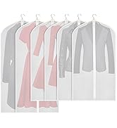 Zilink Hanging Garment Bag Lightweight Suit Bags Dust-Proof (Set of 6) with Study Full Zipper for...