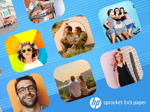HP 2x3 zink paper pre-cut stickers 