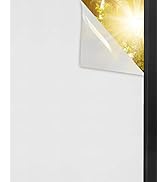 Shackcom White Total Blackout Window Film 23.6 X 78.7inch, Static Cling Window Covering, 100% Lig...