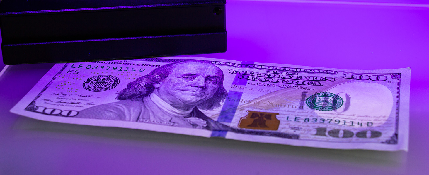 Portable Ultraviolet Light Detector for Invisible Ink Pens,