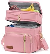 MIYCOO Lunch Bag &amp; Lunch Box for Women Men Double Deck - Leakproof Insulated Soft Large Adult Lun...