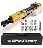 1/2 Inch Cordless Ratchet Wrench, for DEWALT 20V Max Battery, 88Ft-Lbs, 0-400RPM, Electric Ratche...