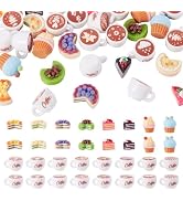 Magibeads 32Pcs Coffee Cups Cake Cupcake Resin Miniature Kitchen Set Fake Drink Food Mini Coffee ...