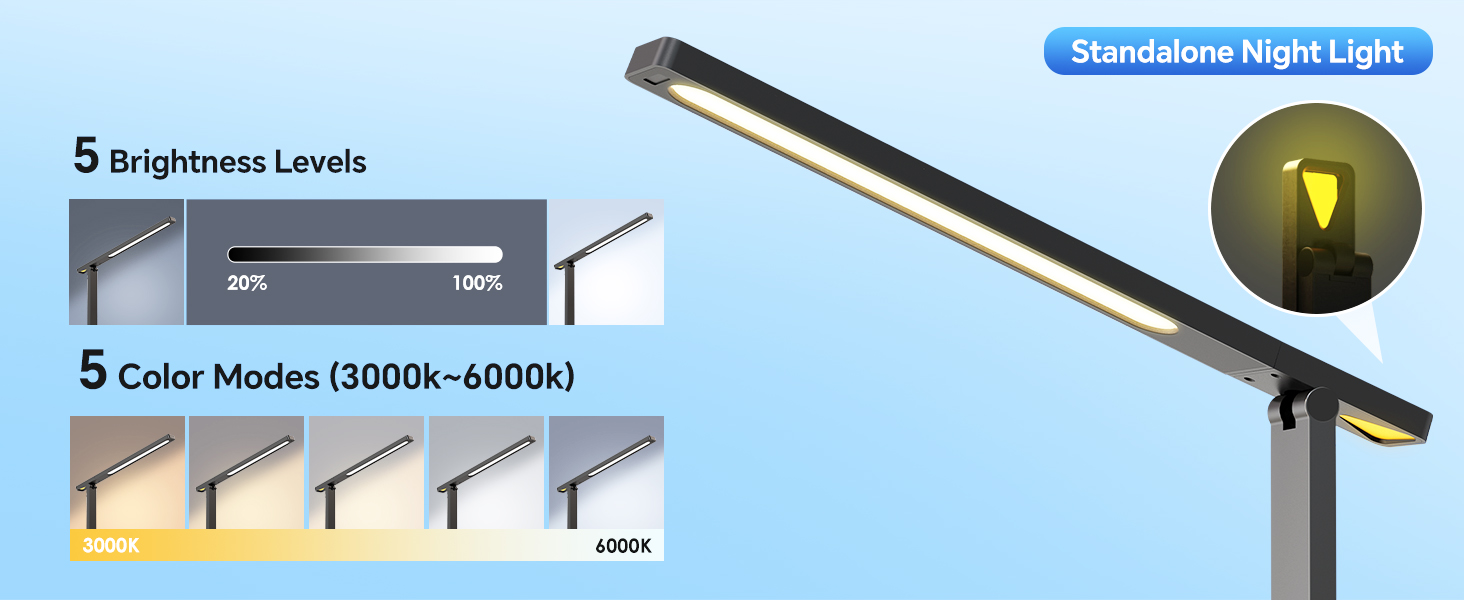 Desk Lamp with USB Charging Port