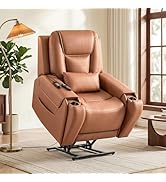 Hansong Electric Lift Recliner Chair: Leather Reclining Sofa with Massage and Heating, 3 Position...