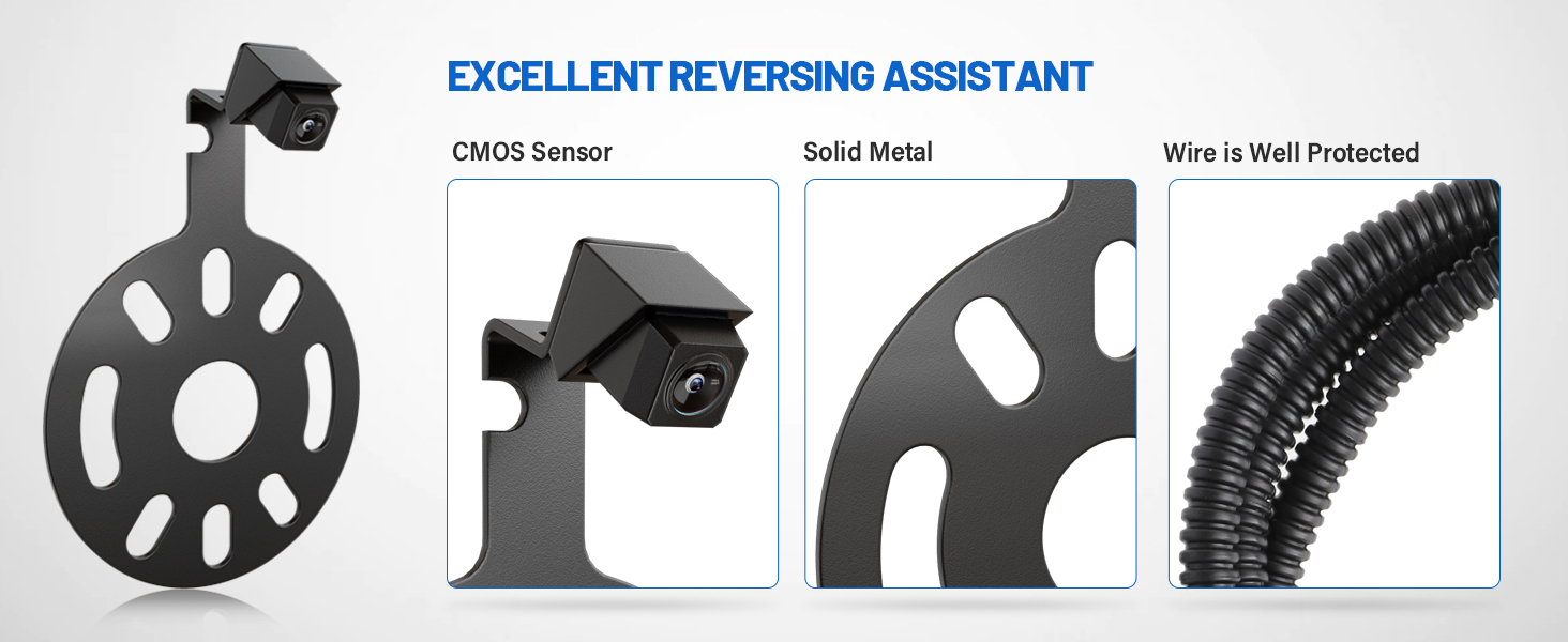 Backup Reverse Rear View Spare Tire Mount Camera for Jeep Wrangler 2007-2018