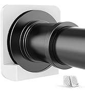 Shower Rod Holders for Wall, Adhesive Shower Curtain Rod Holder No Drilling, 2 Pack Waterproof Sh...