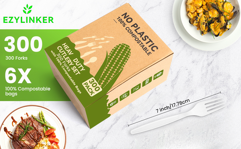 compostable forks plastic forks