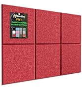 Hsurbtra Cork Board for Wall 24 x 18 Inch, 6 Pack Felt Bulletin Notice Board with Pushpins for Of...