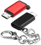 VAKS USB C to Micro USB Adapter [2 Pack],USB C Female to Micro USB Male Convert Connector Charge ...