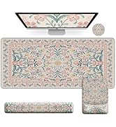 iCasso Mouse Pad with Wrist Rest,Large Desk Mat Set,Ergonomic Keyboard Pad with Wrist Support,Non...