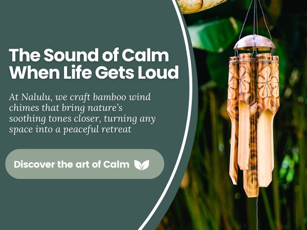 bamboo wind chime wooden wood outside outdoor windchimes deep tone large home decor