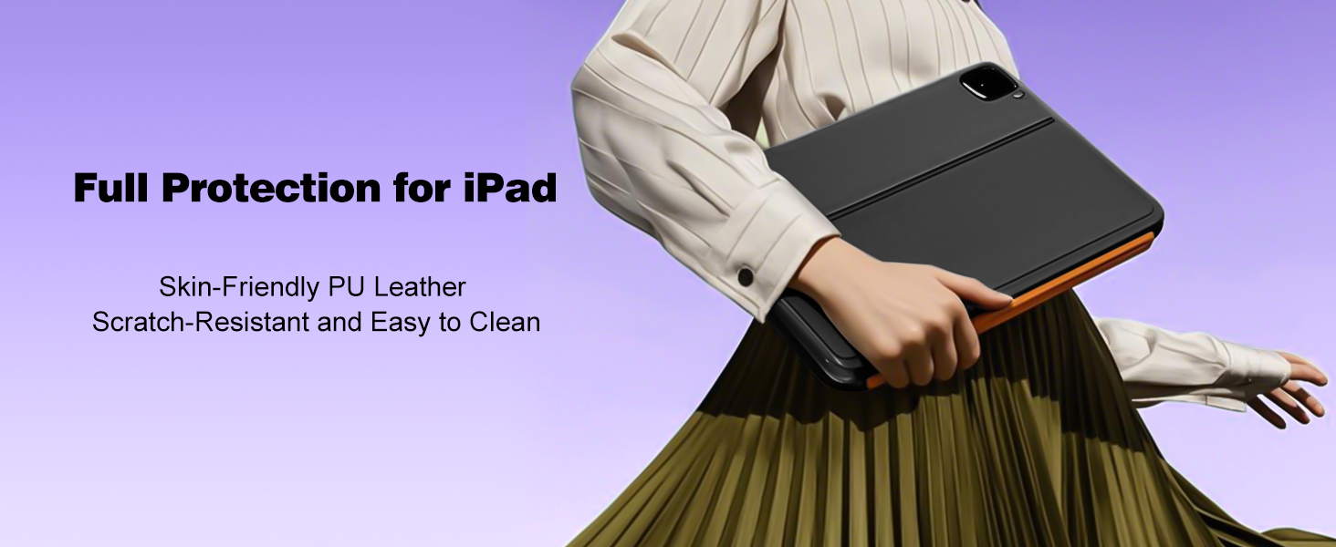 Full Protection for iPad, Skin-friendly PU leather