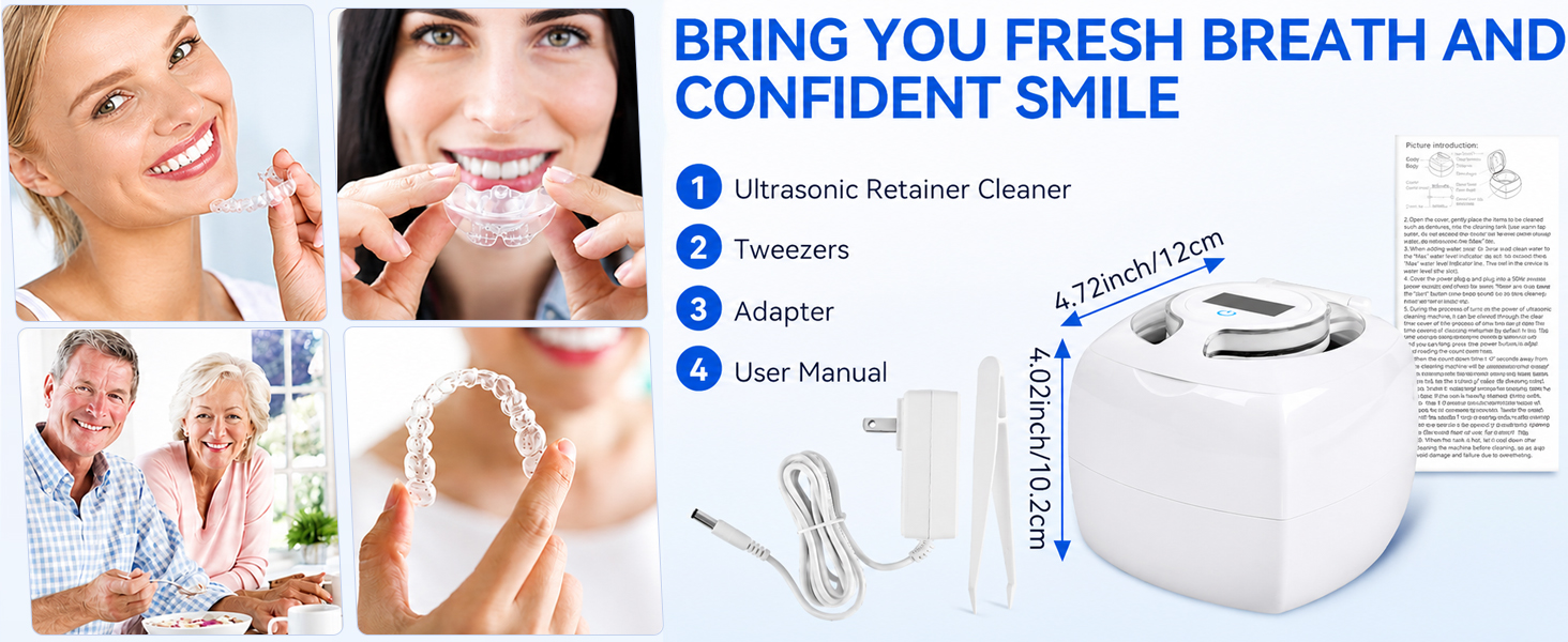 Dental Cleaner Braces Cleaning Kit For Teens Denture Baths Clear Retainer Teeth Toothbrush Heads