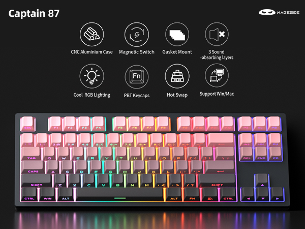 Captain87 75% Wired HE Magnetic Keyboard