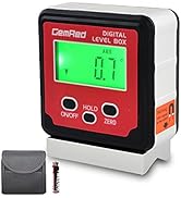 GemRed Digital Angle Gauge (Aluminum-with V-Groove Bottom &amp; Hold)