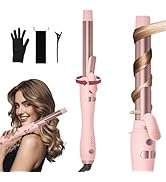 Tresses Touch Rotating Curling Iron 1 Inch, Automatic Curling Iron with 30s Fast Heating Hair Cur...