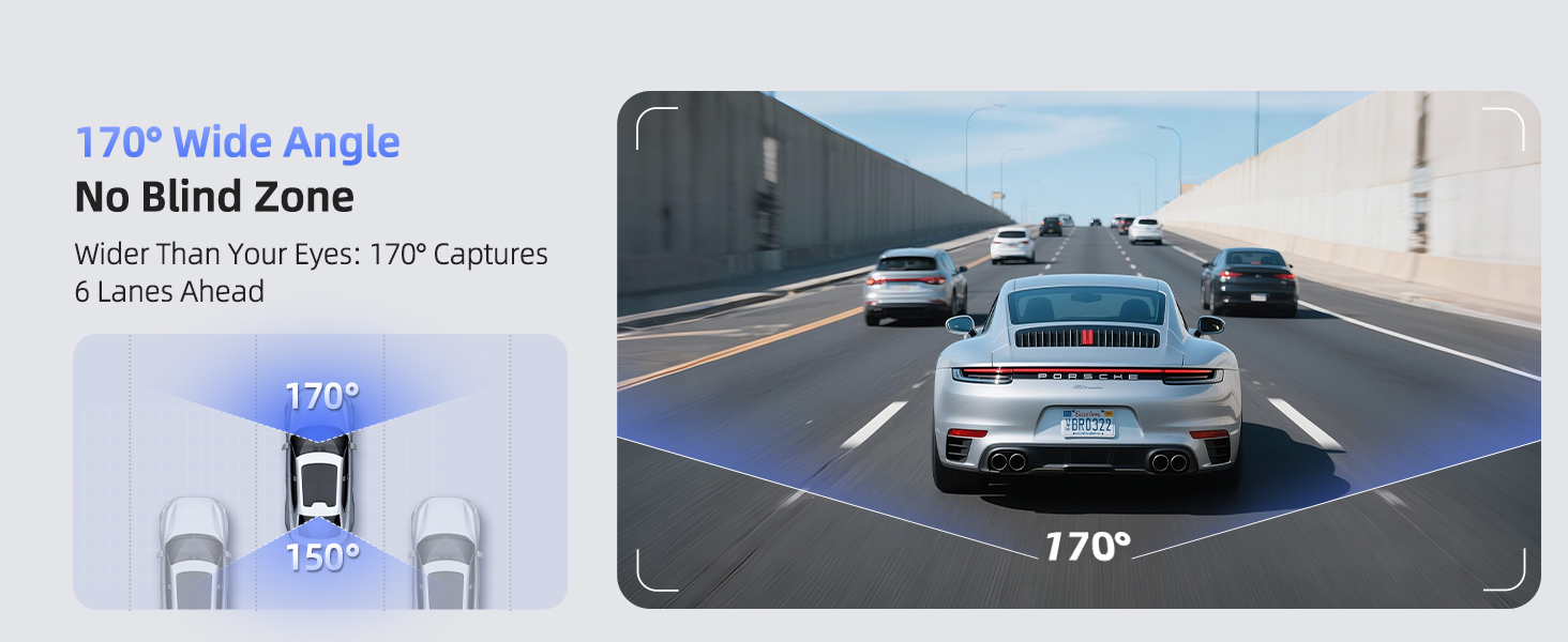 Dashcam front and rear camera
