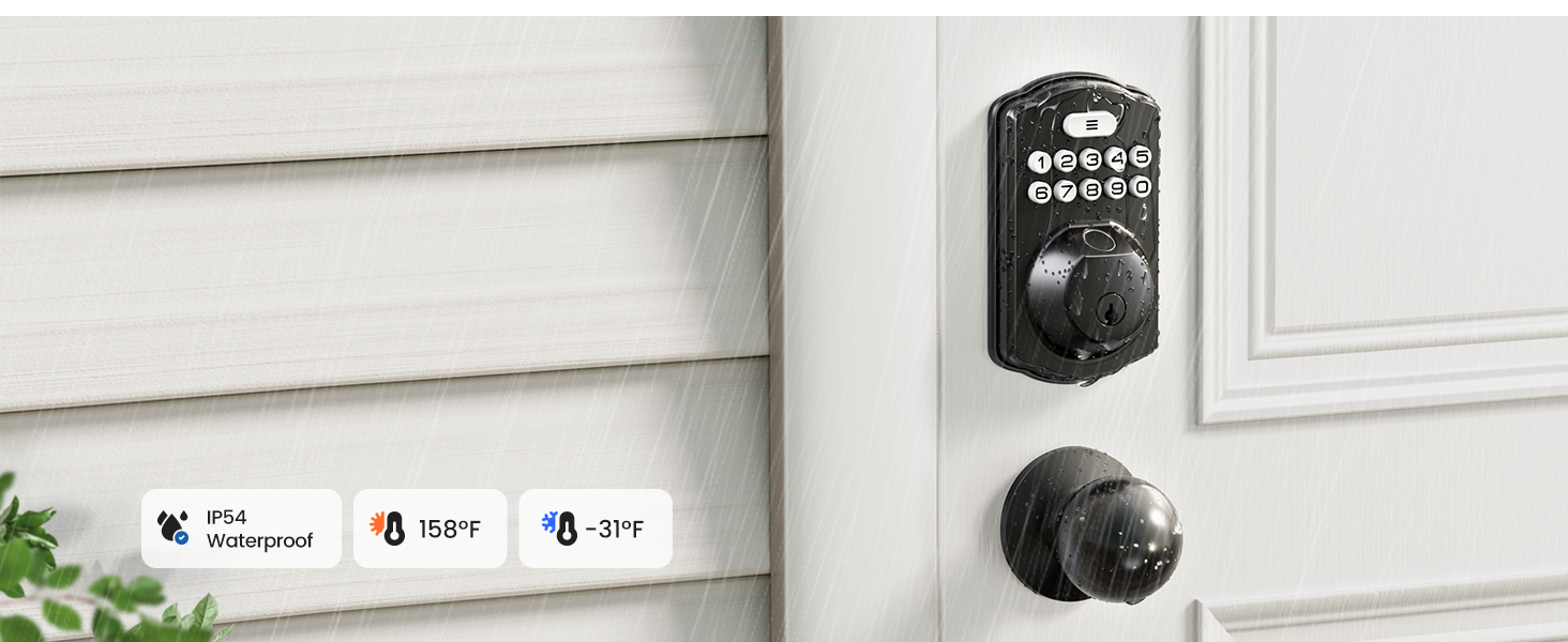 keyless entry door lock with knobs